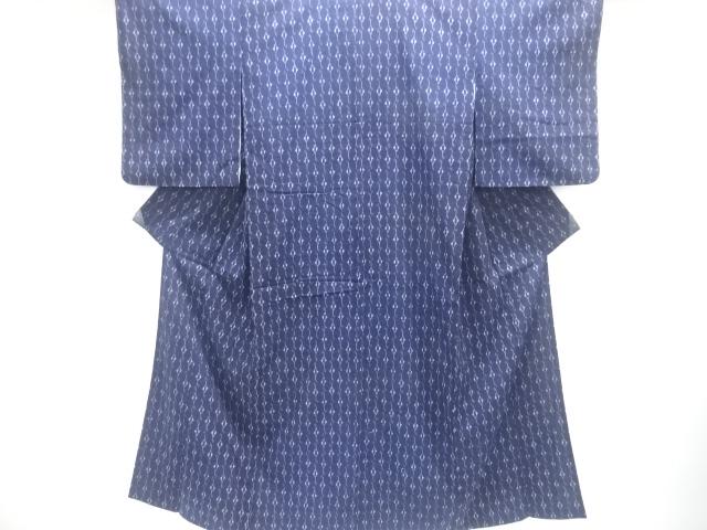 JAPANESE KIMONO / ANTIQUE KIMONO / COTTON / KURUME KASURI / ABSTRACT PATTERN